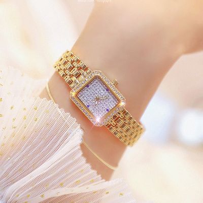 （A Decent035）2020 WomenFamous BrandFashion Ladies WristSmallSquare GoldWomen Wristwatch Reloj Mujer