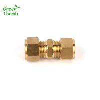 1pc Inner Diameter 9.5mm Brass Straight Connector Horticulture Irrigation Water Pipe Adapters Green Thumb Metal Fittings