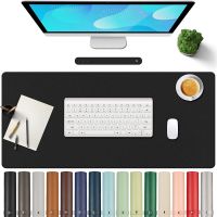 【YF】 Portable Extra Large Mouse Pad PU Leather Laptop Desk Protector Waterproof Keyboard Gaming Mat Home Office PC Accessories