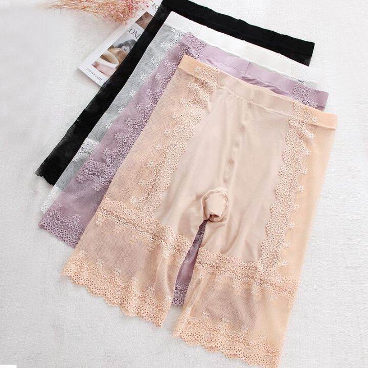 womens-shorts-under-the-skirt-seamless-shorts-lace-prevent-exposure-high-waist-safety-pants-plus-size-shorts-women-large-size