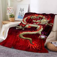 2023 in stock Chinese Dragon Or Plush Blanket Flannel Warm Soft Sofa Throw Longan Square Travel，Contact the seller to customize the pattern for free