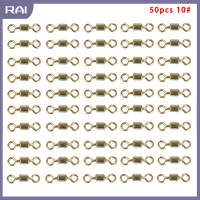 【RAI】 50pcs/100pcs Fishing Connector ลูกปืนหมุน Solid Ring Barrel ROLL หมุน