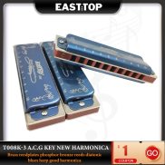 Easttop T008K-3 Harmonica mới bằng đồng Reedplates phosphor đồng sậy