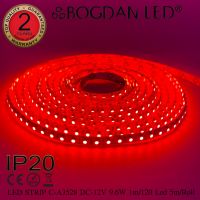 LED STRIP, C-A3528-RED-DC-12V IP20 120ดวง/1เมตร 9.6W/1เมตร ยี่ห้อ BOGDAN LED แอลอีดีไฟเส้น สีแดง 600ดวง/5เมตร 48W/5เมตร ไฟริบบอนแอลอีดี
