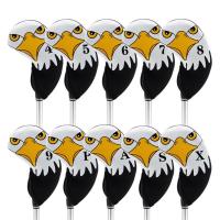 Golf Head Covers Eagle Pattern Golf Iron Wedge Head Covers Bright Color Golf Iron Headcovers Protective Golf Head Covers for Most Golf Clubs beneficial