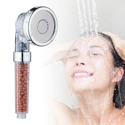 Shower Bath Head Adjustable 3 Mode High Pressure Stone Stream Handheld Shower Head With Negative Ion Activated Ceramic Balls  by Hs2023