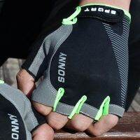 【CW】 Hot Silicone Anti-slip Anti-sweat Cycling Gloves Men Half Breathable Anti-shock