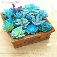 Blue Artificial Succulents Plants for Home Garden Decoration Wedding Plants Wall Flower Arrangement Bonsai Fake Plants 20pc/lot