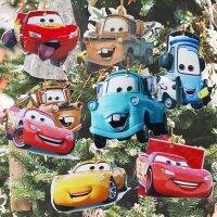 【A Fond Party】แบนตกแต่งคริสต์มาสการ์ตูน Lightning McQueen รถยนต์ธีมปาร์ตี้ต้นไม้จี้กระเป๋ารถกระจกมองหลังเครื่องประดับ