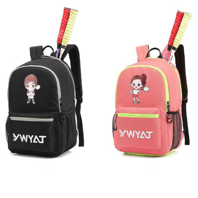 Waterproof Childrens Badminton Backpack Large Capacity 3 Rackets Bag Squash Racquet Tennis Racket Sports Bag With Shoes Bag