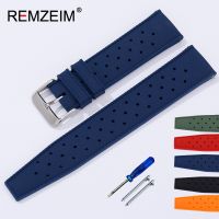 18mm 20mm 22mm Tropical Rubber Strap Quick Release Waterproof Diving Soft Silicone Sport Band Replacement Bracelet Watchband