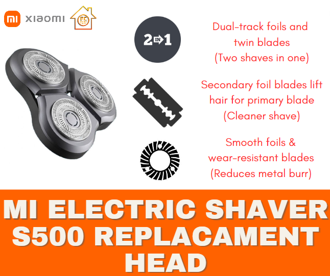 MI ELECTRIC SHAVER S500 REPLACEMENT HEAD Lazada