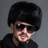 Russian Male Men 39;s Warm Fur Bomber Hats Solid Thicken Earflap Caps Leifeng Solid Snow Hats Warmer Winter Autumn Fashion Hat