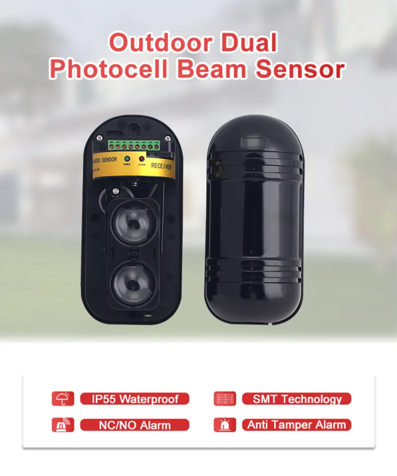 Invisible Beam Barrier Active Detection Digital Pulse Infrared Sensor 100m  Waterproof IR Alarm