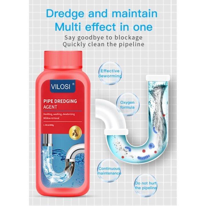 Original Vilosi Unclogging Pipes and Toilets Solution. Sink drain clog remover Lazada PH