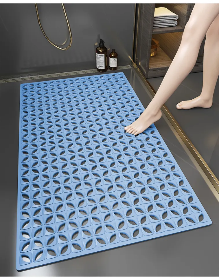 Non Slip Bath Mat Shower Mats With Feet Massage, Eco-friendly Pvc Anti  Mould Bathroom Bathtub Mat Floor Massage Bathroom Mat With Suction Cups &  Drain