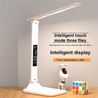 ▨✿ LED Table Lamp Touch Stepless Dimming Desk Lamp USB Eye Protection Folding Intelligent Student Lamp Office Reading Light Lamps