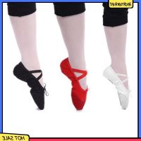 COD SDFERTGRTYTYUYU ledmarket Women Kids Comfortable Canvas Soft Split Sole Ballet Dance Tendon Shoes