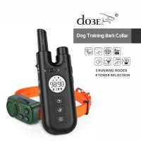 ZZOOI 800m intelligent remote control dog training collar with LED display anti-barking waterproof collar with 8 hunting sounds