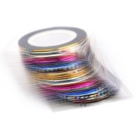 【CW】 Mix Colors Rolls Striping Tape Line 20m Nail Art Decoration Sticker Tips Care