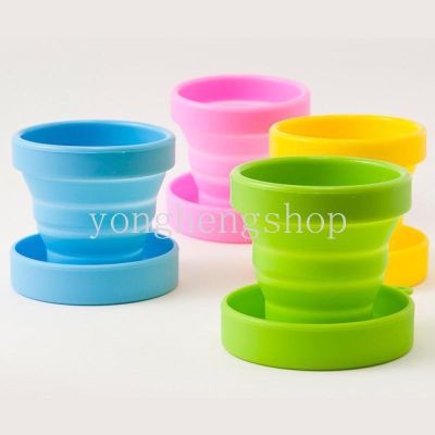 170ml Travel Portable Silicone Folding Cup Outdoor Sports Camping Mouthwash Water Cup Collapsible Cups Random Color