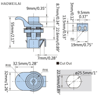 [HAOWEILAI] ตัวล็อคแบบปุ่มล็อกทนทานสำหรับตู้เทรลเลอร์สำหรับเรือ RV ตัวล็อคลิ้นชัก
