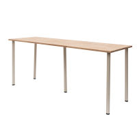 โต๊ะคอมพิวเตอร์ โต๊ะทำงาน โต๊ะออฟฟิศ หนา 2.5 cm. กว้าง 40 cm. ยาว 180 - 200cm. ไม้พาราแท้ พร้อมขา IKEA โดนน้ำได้ไม่พอง