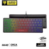 คีย์บอร์ดเกมมิ่ง Nubwo NK40 ORCA Rubber Dome Switches ขนาด 60% พกพาง่าย บางเฉียบ ของแท้ประกันศูนย์ 1 ปี