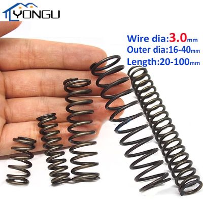 Steel Compression Spring Return Springs Steel Wire Diameter 3mm Outside Diameter 16~40mm Length 20-100mm Electrical Connectors