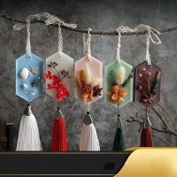 1pcs Chinese Style Long-lasting Fresh Air Home Sachets Dry Flower Aromatherapy Wax Piece with Tassel Pendant Scented Candle