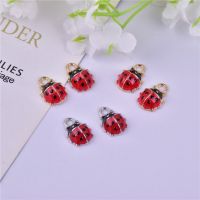 【YF】☌▼₪  10pcs/pack ladybug  Metal Enamel Charms for Jewelry HandMade 12x9mm