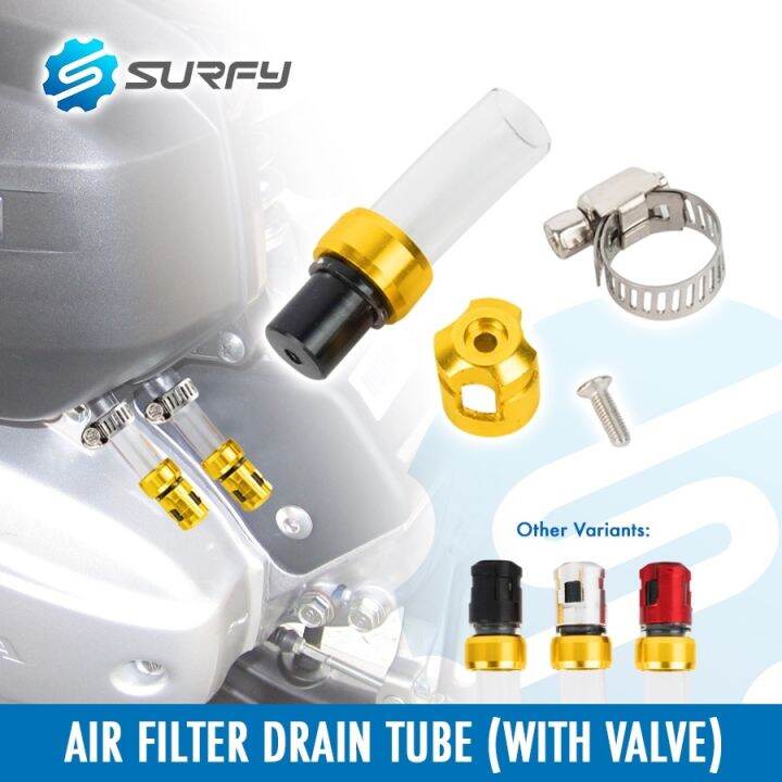 nheing45320544 Motorcycle Air Filter Drain Tube Universal Alloy Head