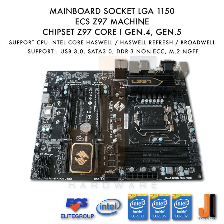 mainboard-ecs-z97-machine-lga1150-รองรับ-core-i-gen-4-gen-5-มือสอง