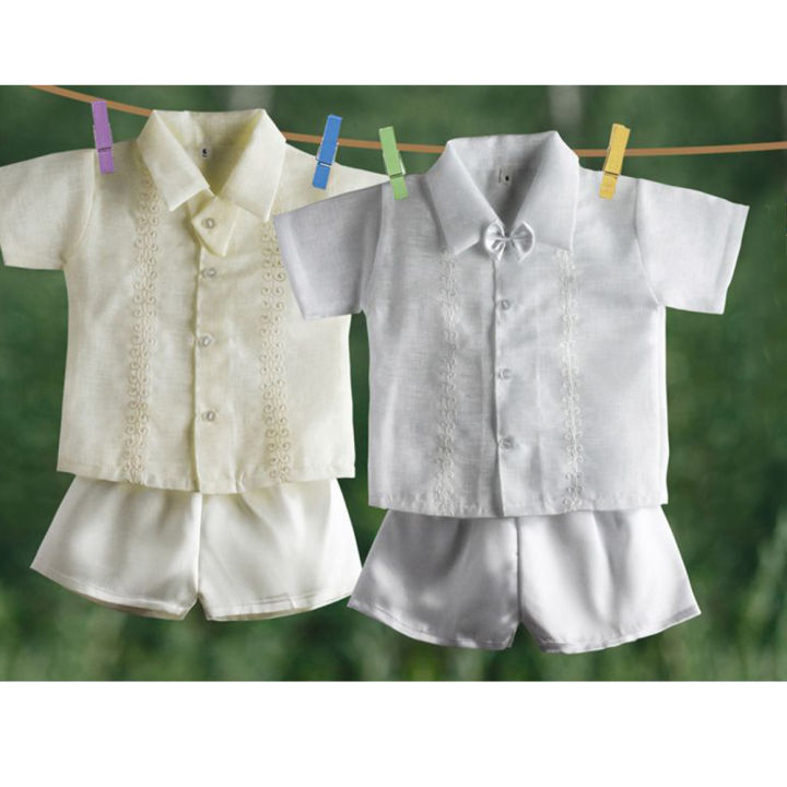 Baptismal Baby Barong Set Clothes Christening Clothes For Baby Boy ...
