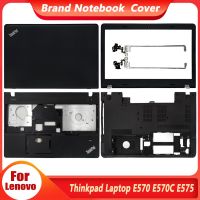 J76ใหม่สำหรับ E570 Lenovo แล็ปท็อป Thinkpad E570C ปกหลัง LCD E575/ฝาปิดโน้ตบุค/บานพับ/ที่วางฝ่ามือ/สีดำเคสด้านล่าง