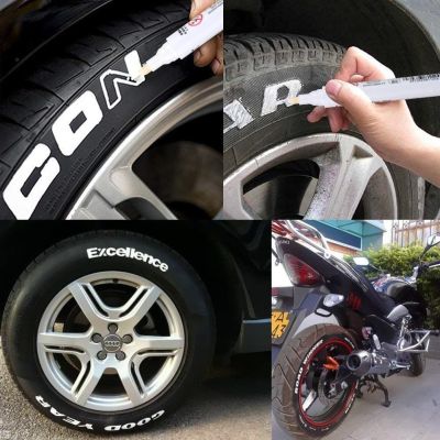 Car White Black Blue Yellow Red Green Golden Silver Color Tires Paint Permenent Markers Pens Waterproof Auto Accessories