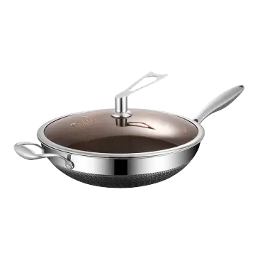 Russell Taylors Non Stick Marble Coated Deep Fry Pan Skillet Saute with Lid  Induction Cookware Gas Stove