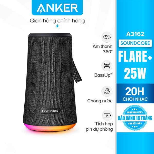 Loa bluetooth SoundCore Flare+ 25W (by Anker) – A3162 – Âm thanh 360° Tăng cường âm bass EQ