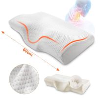 Memory Foam Bed Orthopedic Pillow Neck Protection Slow Rebound Memory Pillow Butterfly Shaped Health Cervical Neck Pillows  Bolsters