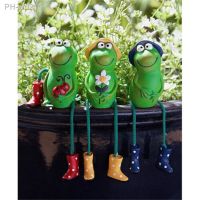 3pc/Set Collectible Resin Frog Figurine Sitting Dangling Legs Gardening Sitting Frog Tabletop Decor Cute Home Decorative Statue