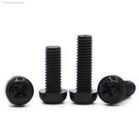 ☋◘❈ 10/20/50pcs M2 M2.5 M3 M4 M5 M6 M8 Black Nylon Plastic insulation Phillips Cross Recessed Round Pan Head Screw