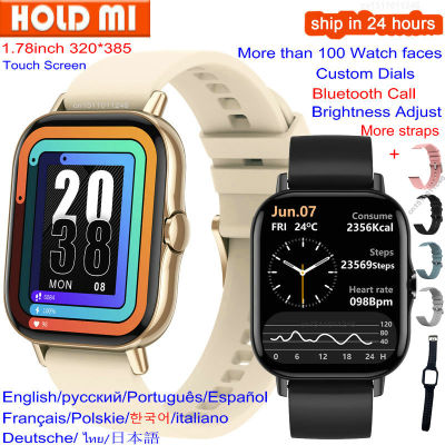 DT94 Smart Watch Men Women Phone Call 1.78inch 320*385 Screen IP67 Waterproof Music Brightness Adjust Smartwatch Android IOS