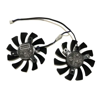 2pcsset 75MM 2Pin HA8010H12F-Z GPU Cooler Graphics Card Fan For MSI GeForce GTX 1650 GTX1650 VENTUS XS 4G OC VGA Card Cooling