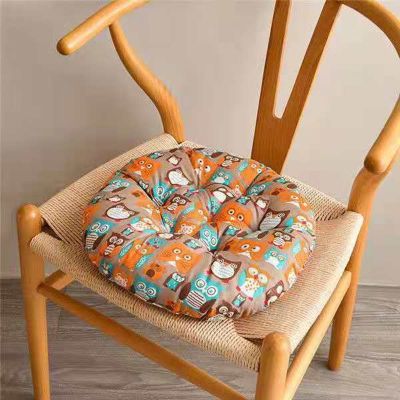 【CW】◘✈卍  Printing Thicken Round Cushion Improvement Office Polyester