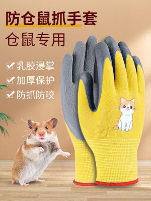 High-end Original Anti-bite gloves for hamster adults big squirrel anti-scratch gloves small old parrot rat snapping turtle pet cat training dog