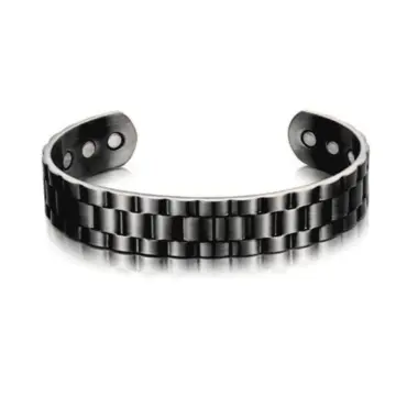 Men's black hot sale rubber bracelet