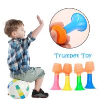 Musical Instruments Horns Kid Trumpet Toy Child Pressing Musical Instrument Trumpet Toys Baby Cartoon Wind Plastic V1T6