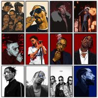 2023 ♂ Pop Classic Music Poster Rap Singer Hip Hop Band Canvas Painting Decoration Aesthetics Wall Art Room Decoration Painting