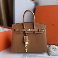 BIRKIN BAG SELLIER 25CM COLOR GOLD WITH GOLD hardware  FULL HANDMADE