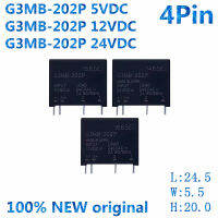 50ชิ้นโซลิดสเตรีเลย์ G3MB-202P DC5V 12โวลต์24โวลต์ DC-AC PCB SSR ใน5VDC,ออก240โวลต์ AC 2A 202จุด5โวลต์12โวลต์24VDC 100 ใหม่เดิม